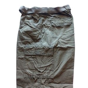 Men's Belted Cargo Pocket Shorts